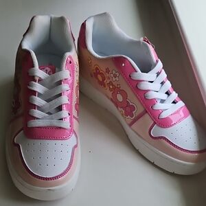 Barbie Pink and White Sneakers Casual Athletic Style